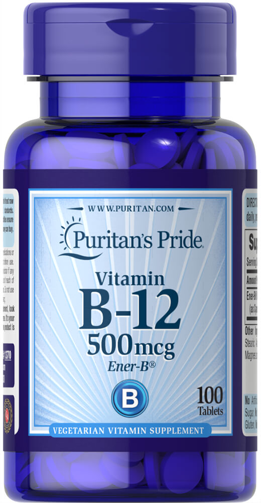 Puritan’s pride vitamin B-12 500mcg 100 tablets